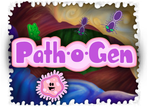 Path-O-Gen: A brief, Flash based microbial odyssey through the body of a big jerk. Created by We Did It Games